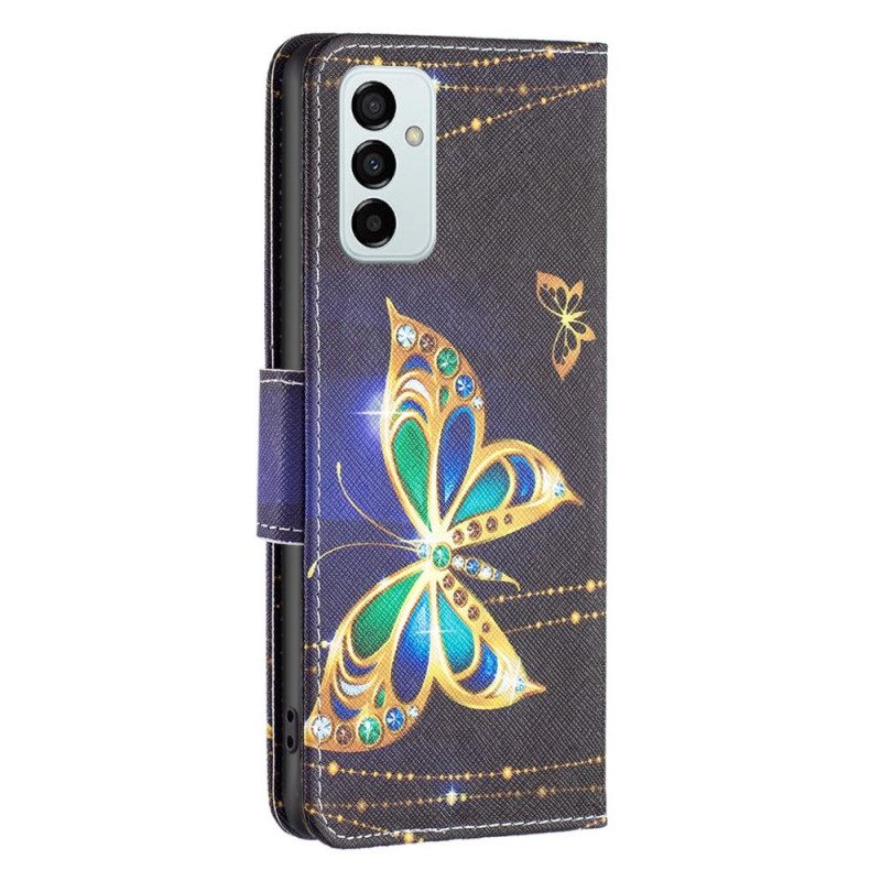 Kotelot Samsung Galaxy M23 5G Golden Butterfly