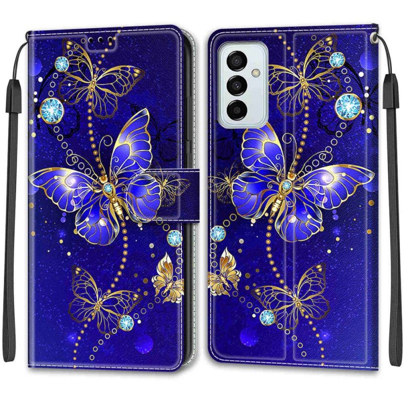 Kotelot Samsung Galaxy M23 5G Suojaketju Kuori Strap Butterflies Fani