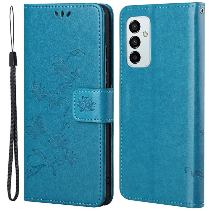 Kotelot Samsung Galaxy M23 5G Suojaketju Kuori Strap Flowers