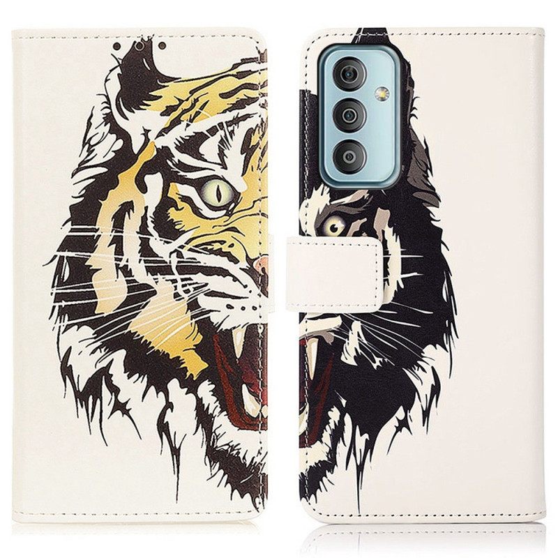 Nahkakotelo Samsung Galaxy M23 5G Fierce Tiger