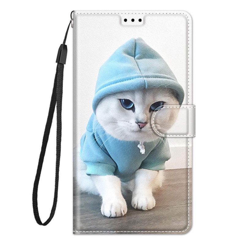 Nahkakotelo Samsung Galaxy M23 5G Suojaketju Kuori Thong Cats Fani