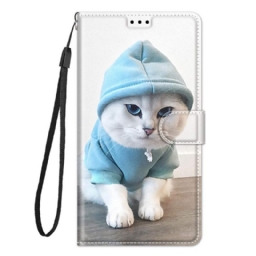 Nahkakotelo Samsung Galaxy M23 5G Suojaketju Kuori Thong Cats Fani