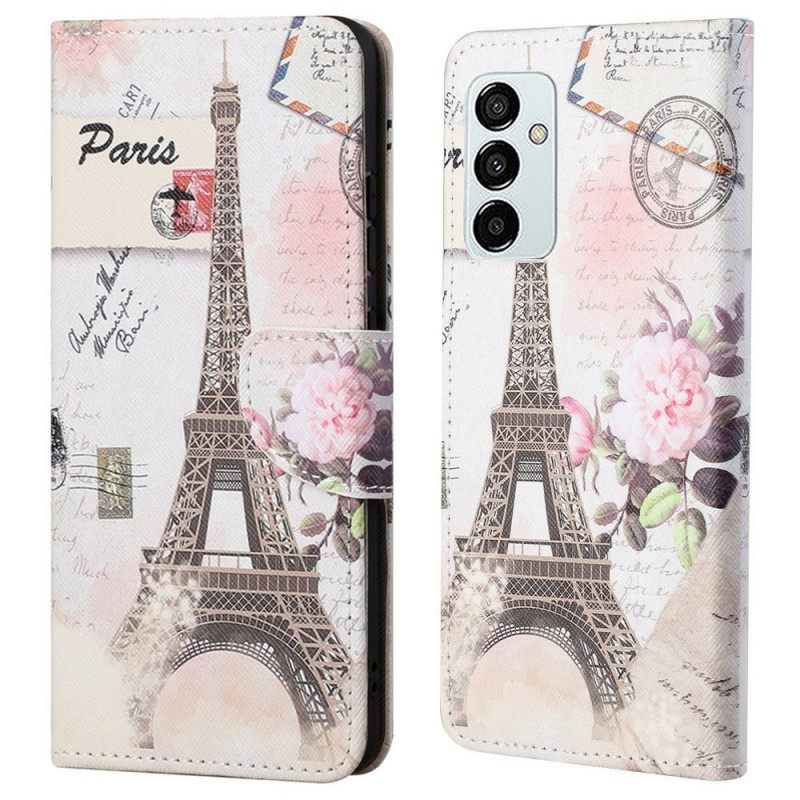 Nahkakotelo Samsung Galaxy M23 5G Vintage Eiffel Tower