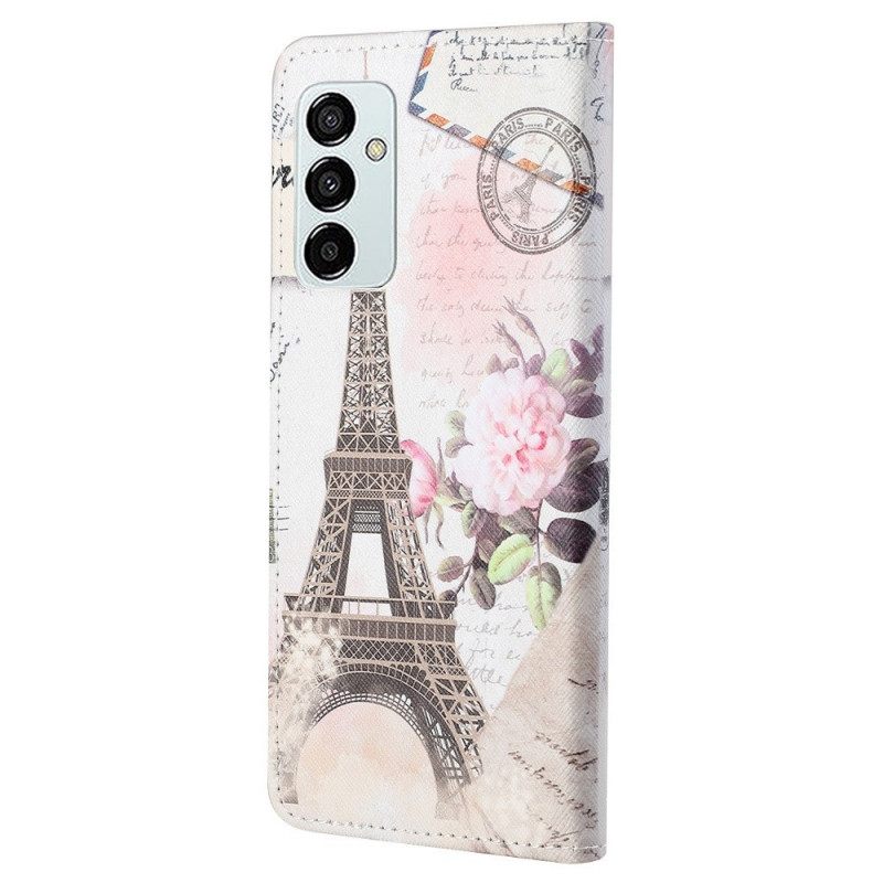 Nahkakotelo Samsung Galaxy M23 5G Vintage Eiffel Tower