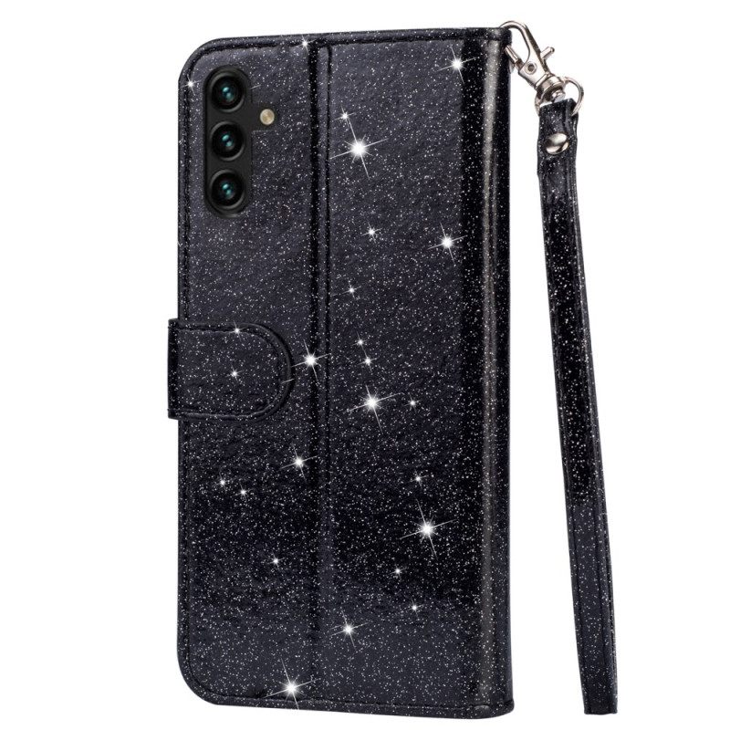 Kotelot Samsung Galaxy A15 Glitter-kolikkolaukku Edessä Suojakuori