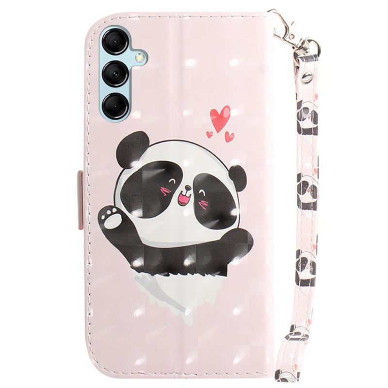 Kotelot Samsung Galaxy A15 Puhelinkuoret Panda Love Hihnalla