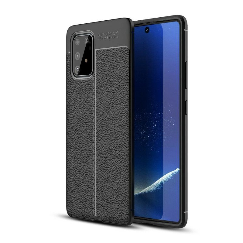 Case Samsung Galaxy S10 Lite Double Line Litchi Leather Effect