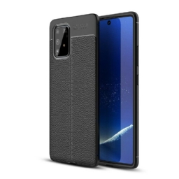 Case Samsung Galaxy S10 Lite Double Line Litchi Leather Effect