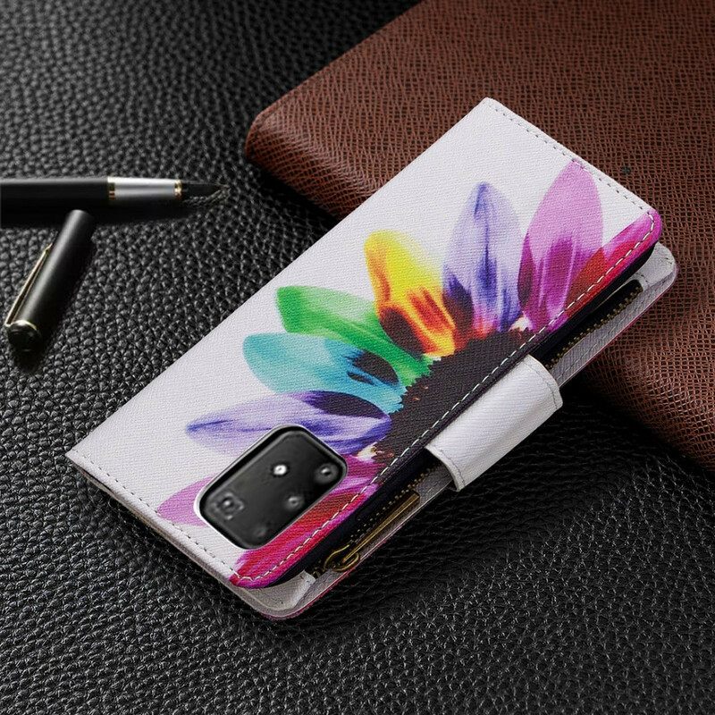 Kotelot Samsung Galaxy S10 Lite Flower Vetoketjullinen Tasku