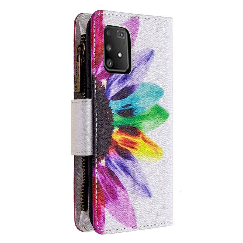 Kotelot Samsung Galaxy S10 Lite Flower Vetoketjullinen Tasku