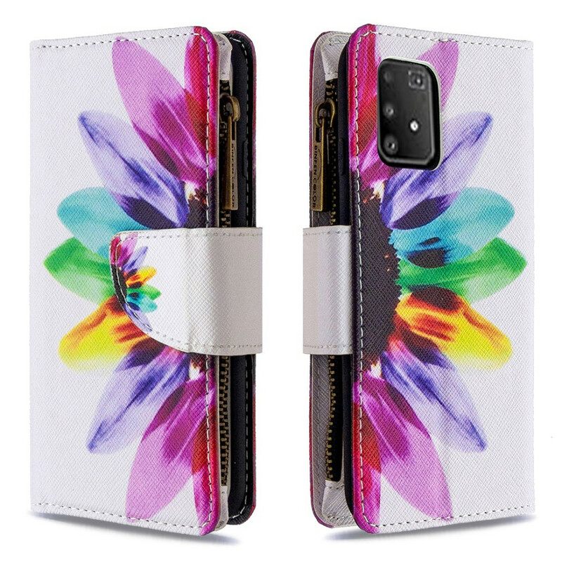 Kotelot Samsung Galaxy S10 Lite Flower Vetoketjullinen Tasku