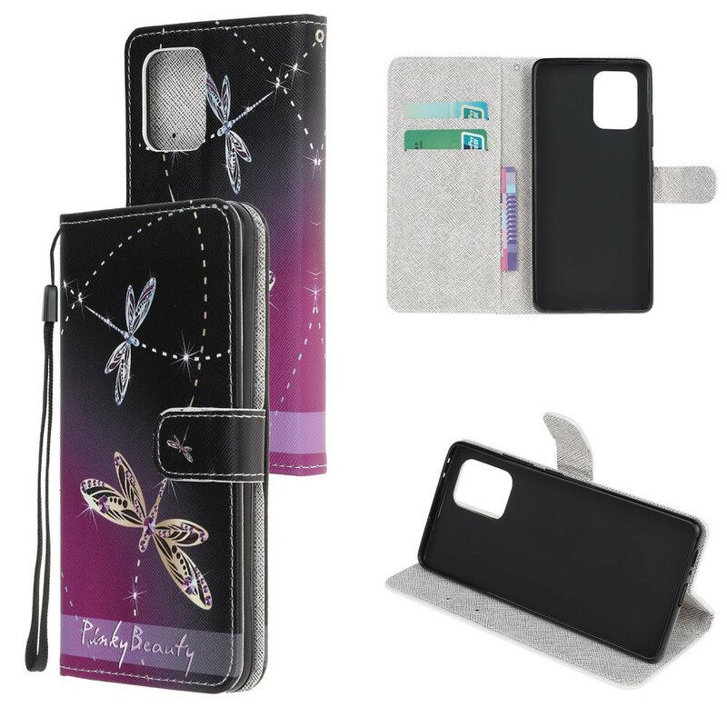 Kotelot Samsung Galaxy S10 Lite Suojaketju Kuori Strappy Dragonflies