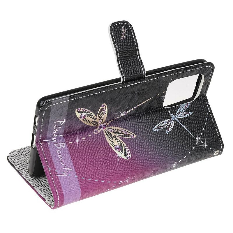 Kotelot Samsung Galaxy S10 Lite Suojaketju Kuori Strappy Dragonflies