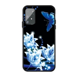 Kuori Samsung Galaxy S10 Lite Butterfly Ja Blue Flowers