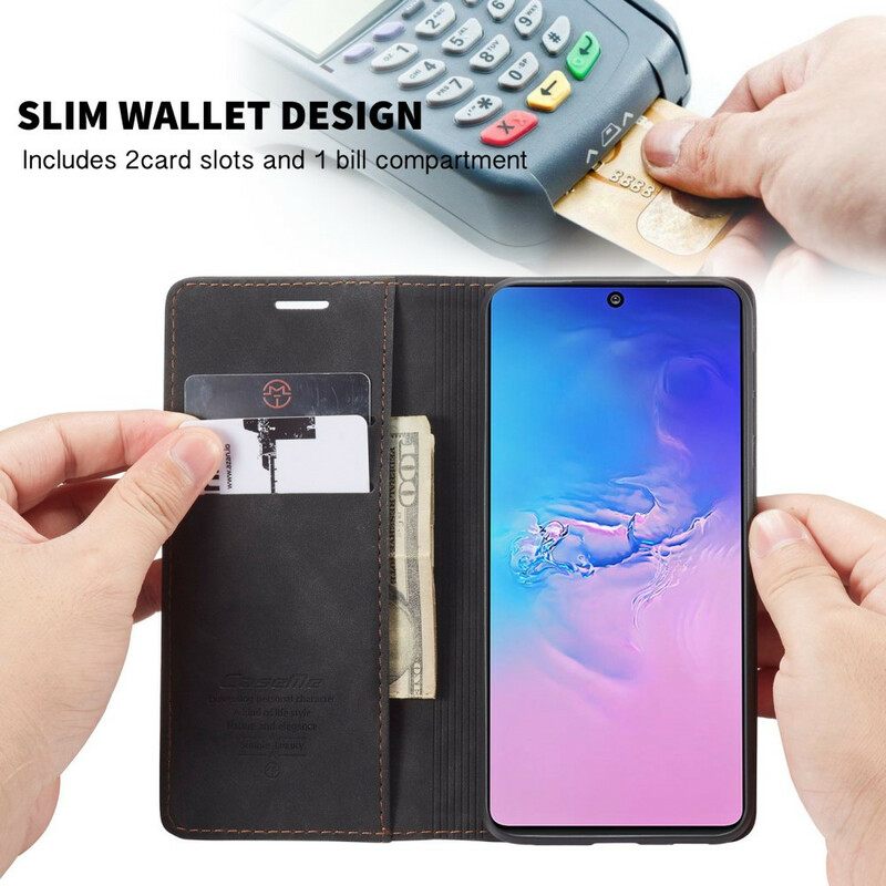 Puhelinkuoret Samsung Galaxy S10 Lite Kotelot Flip Caseme Keinonahka