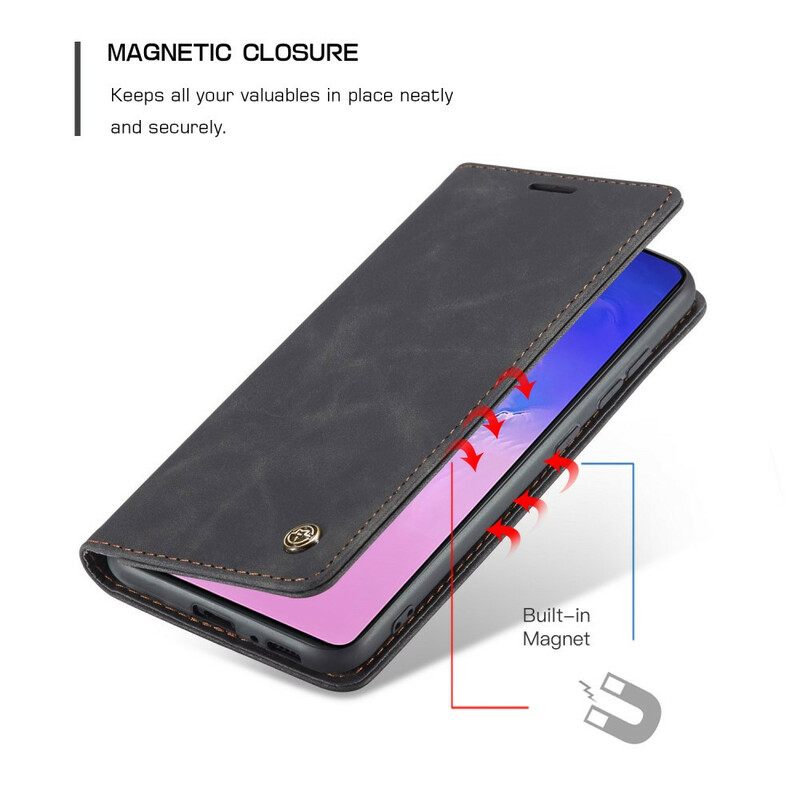 Puhelinkuoret Samsung Galaxy S10 Lite Kotelot Flip Caseme Keinonahka