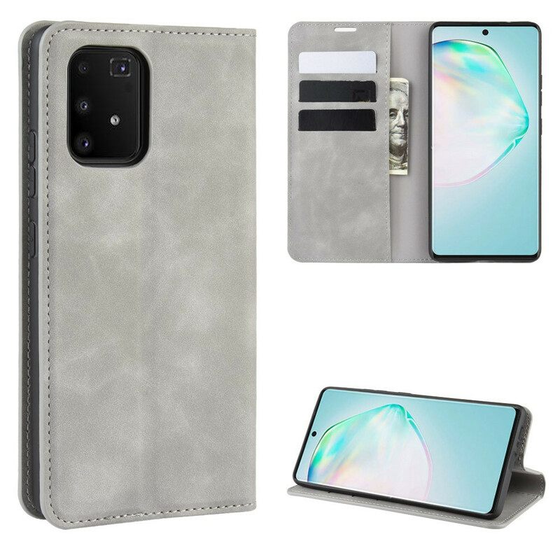 Puhelinkuoret Samsung Galaxy S10 Lite Kotelot Flip Pehmeä Nahkaefekti