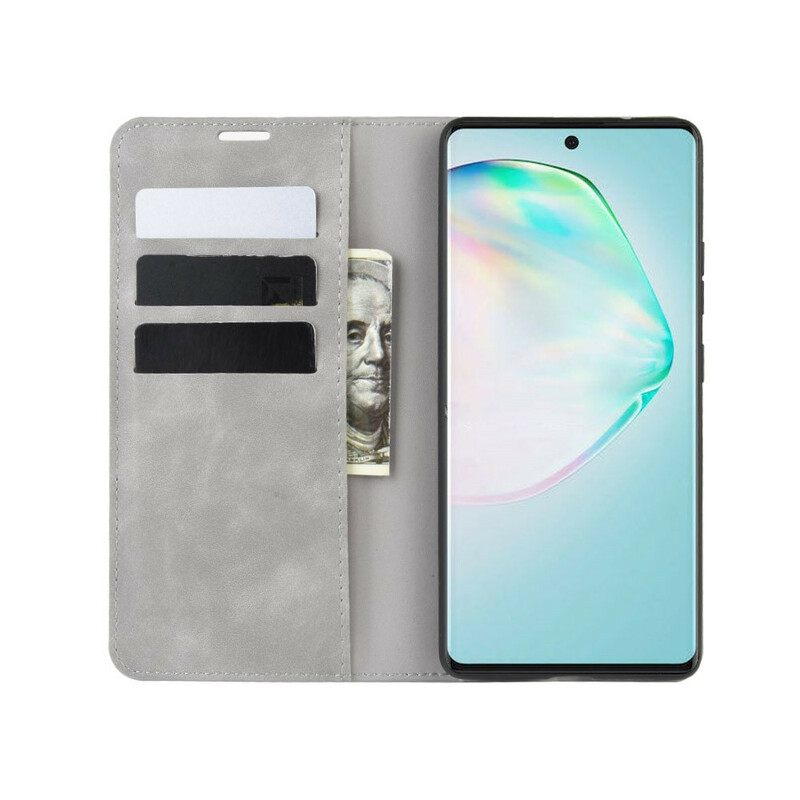 Puhelinkuoret Samsung Galaxy S10 Lite Kotelot Flip Pehmeä Nahkaefekti