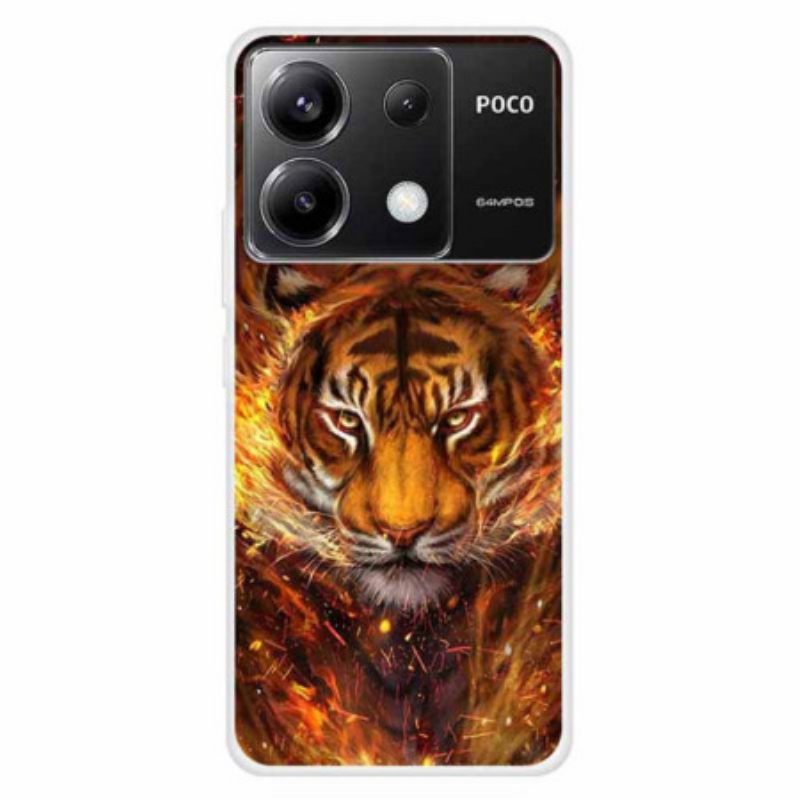 Case Poco X6 5g Puhelinkuoret Tiger In Flame