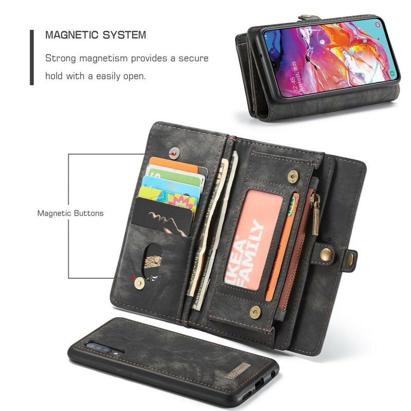 Case Nahkakotelo Samsung Galaxy A70 Caseme Irrotettava