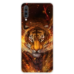 Case Samsung Galaxy A70 Fire Tiger