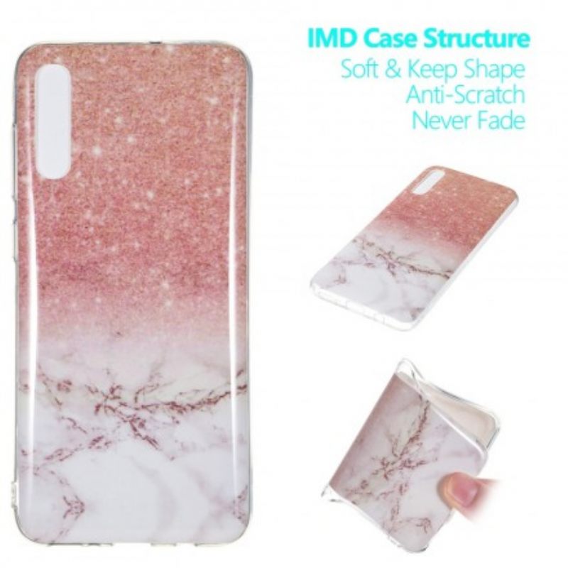 Case Samsung Galaxy A70 Glitter Marble