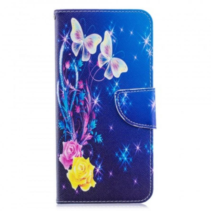 Kotelot Samsung Galaxy A70 Golden Butterflies