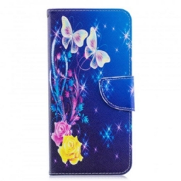 Kotelot Samsung Galaxy A70 Golden Butterflies