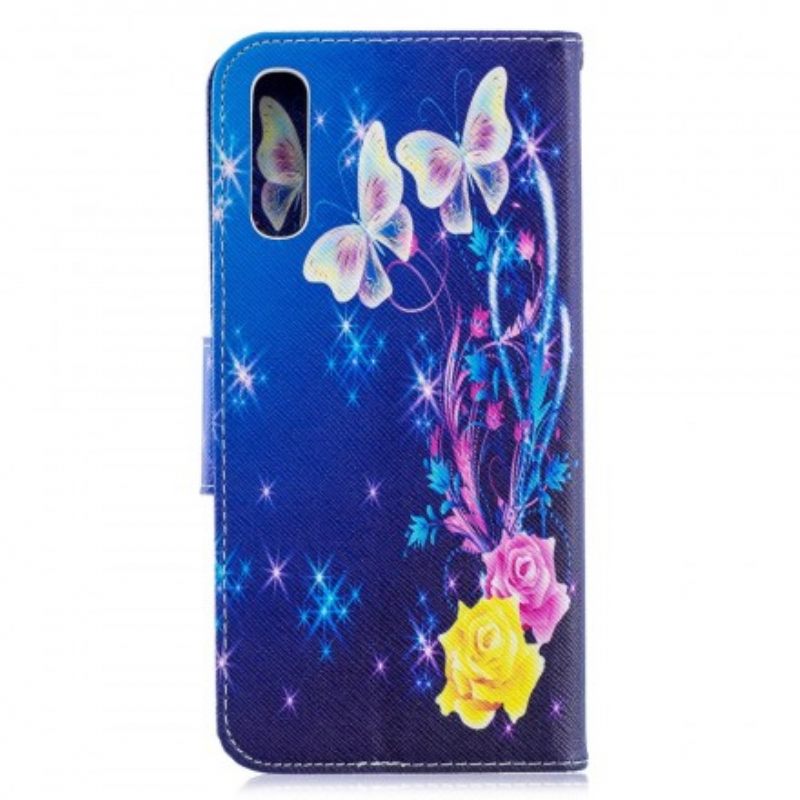 Kotelot Samsung Galaxy A70 Golden Butterflies