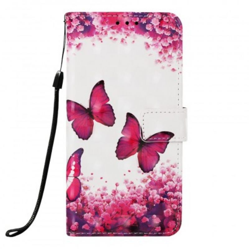 Kotelot Samsung Galaxy A70 Red Butterflies