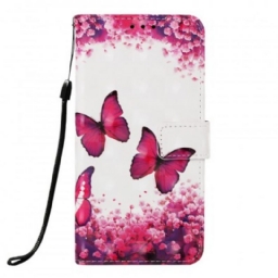 Kotelot Samsung Galaxy A70 Red Butterflies