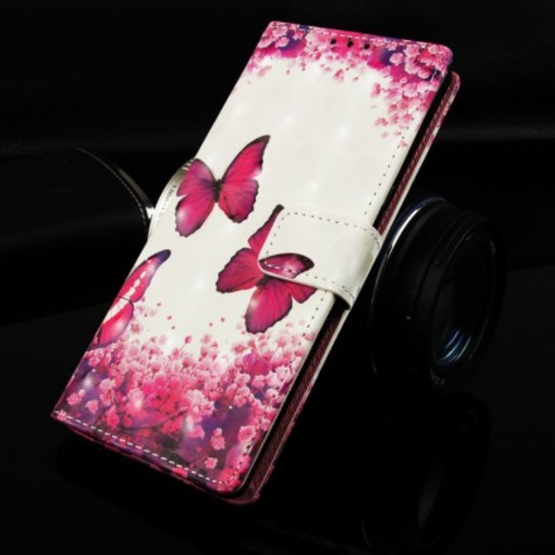 Kotelot Samsung Galaxy A70 Red Butterflies