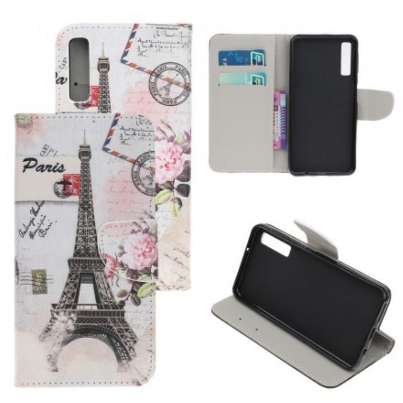 Kotelot Samsung Galaxy A70 Retro Eiffel-torni