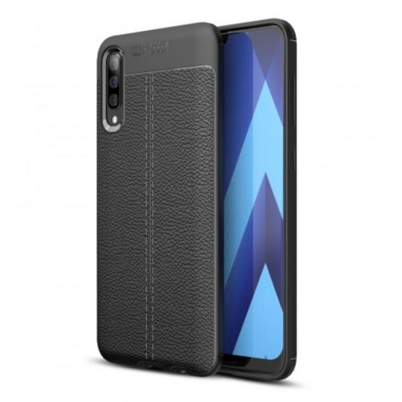 Kuori Samsung Galaxy A70 Double Line Litchi Leather Effect