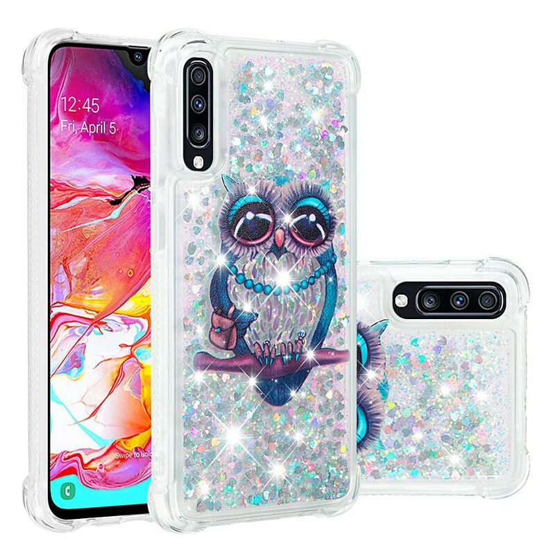 Kuori Samsung Galaxy A70 Miss Owl Glitter