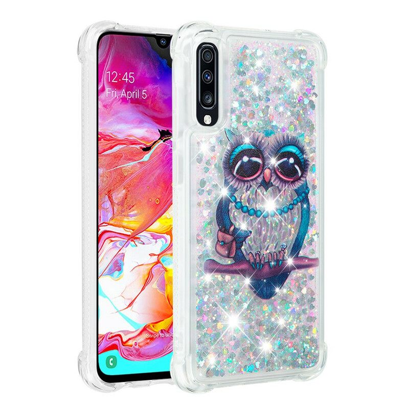 Kuori Samsung Galaxy A70 Miss Owl Glitter