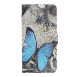 Nahkakotelo Samsung Galaxy A70 Blue Butterfly