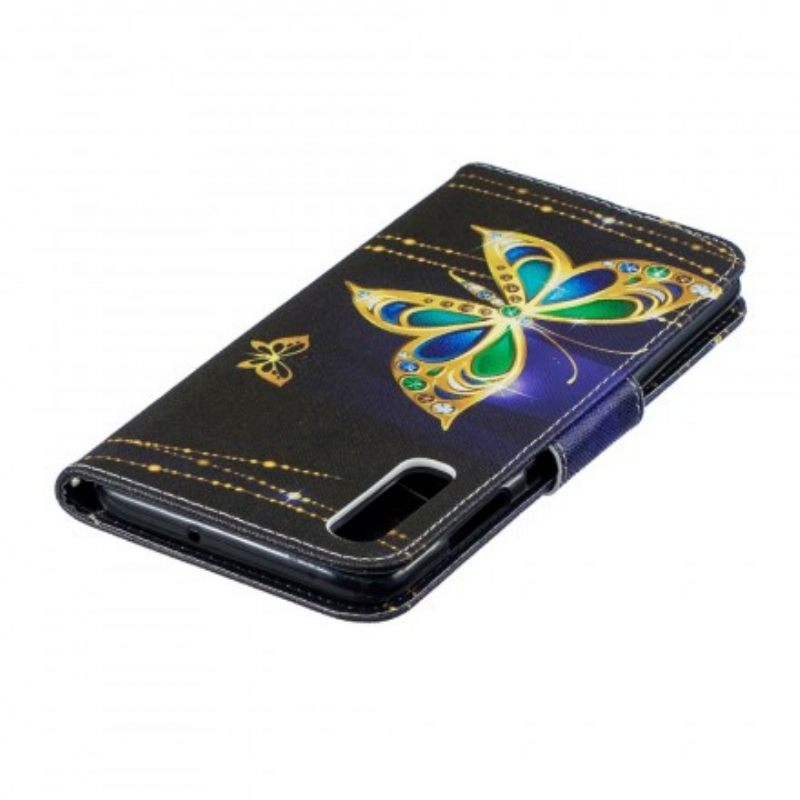 Nahkakotelo Samsung Galaxy A70 Magic Butterfly