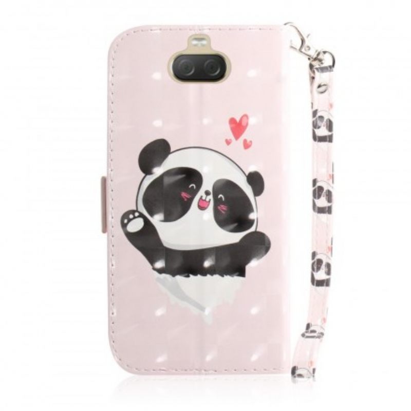 Kotelot Sony Xperia 10 Plus Suojaketju Kuori Panda Love In Lanyard