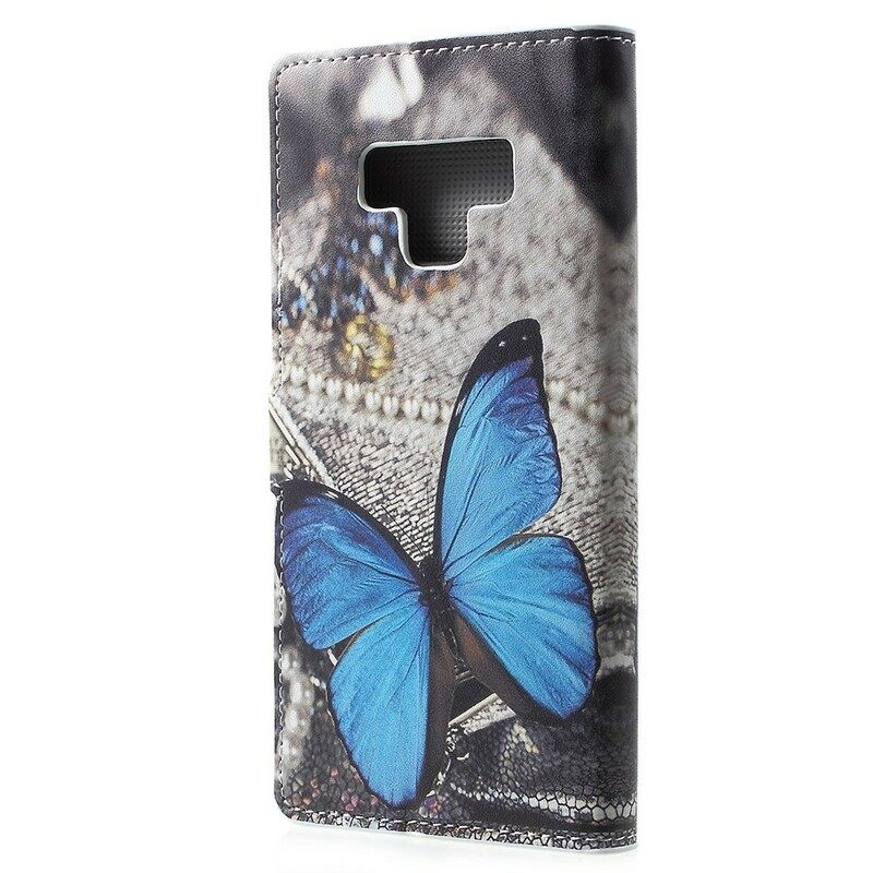 Kotelot Samsung Galaxy Note 9 Blue Butterfly