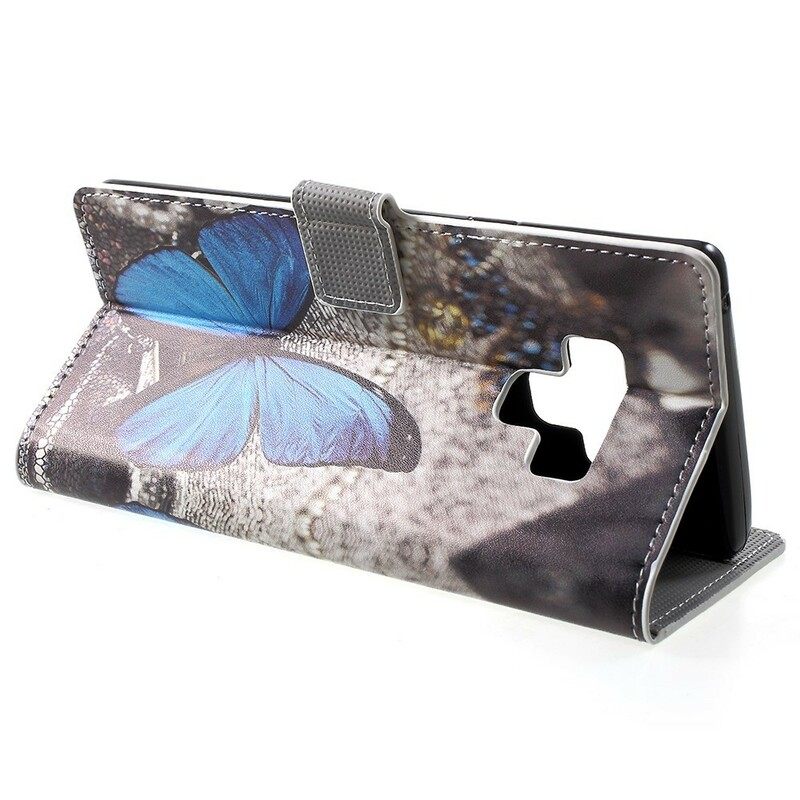 Kotelot Samsung Galaxy Note 9 Blue Butterfly