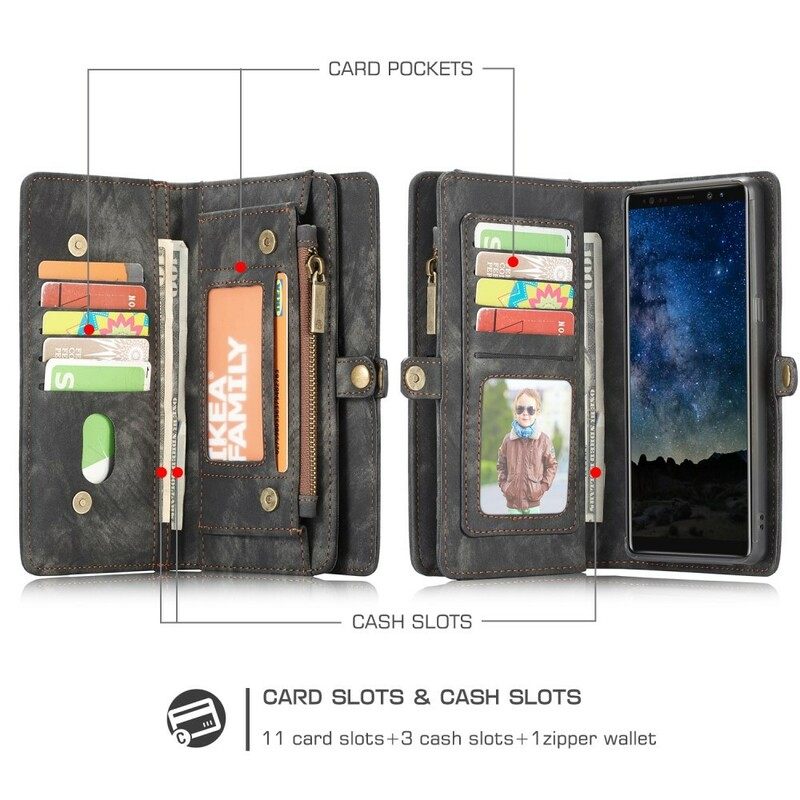 Kotelot Samsung Galaxy Note 9 Caseme Vintage Nahka