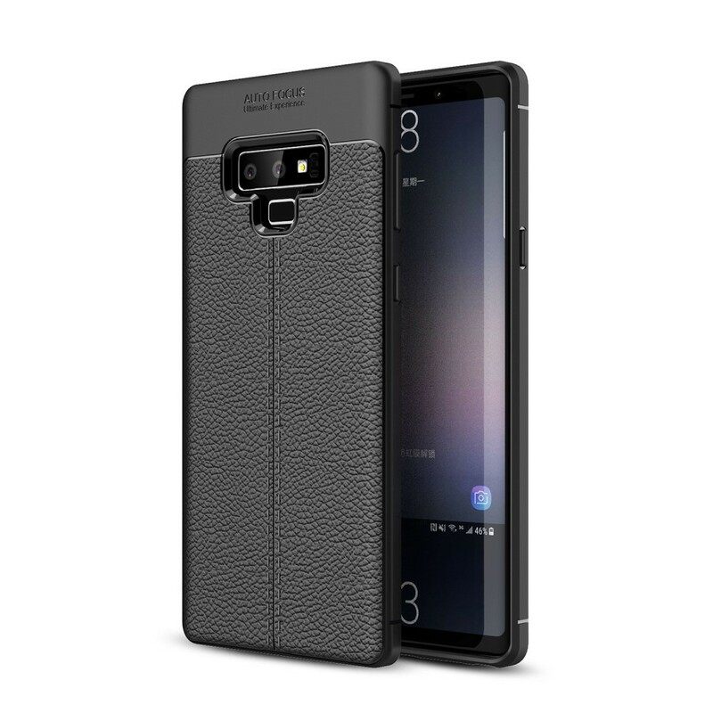 Kuori Samsung Galaxy Note 9 Double Line Litchi Leather Effect