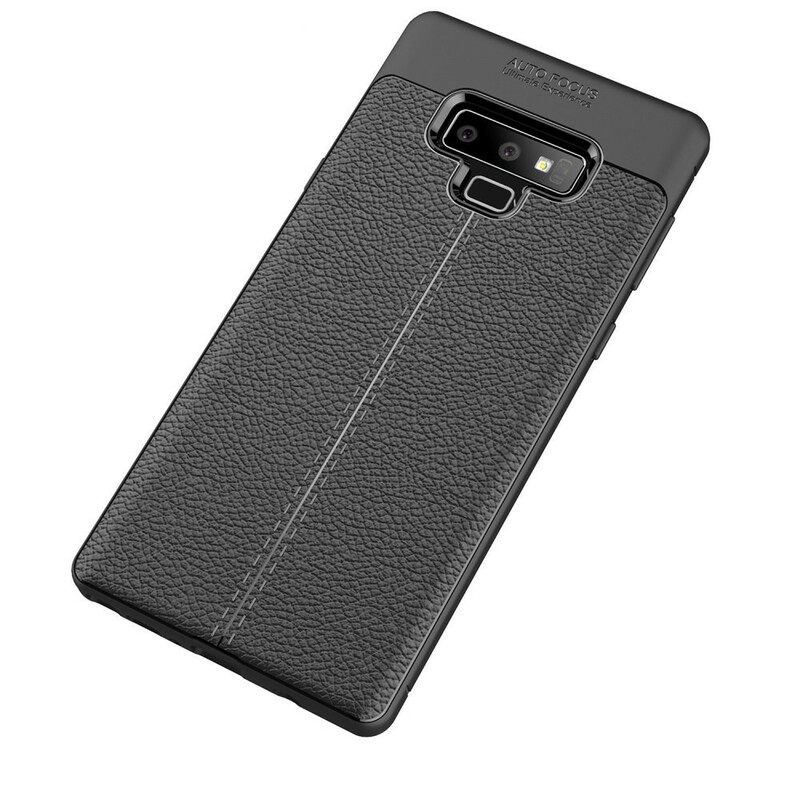 Kuori Samsung Galaxy Note 9 Double Line Litchi Leather Effect