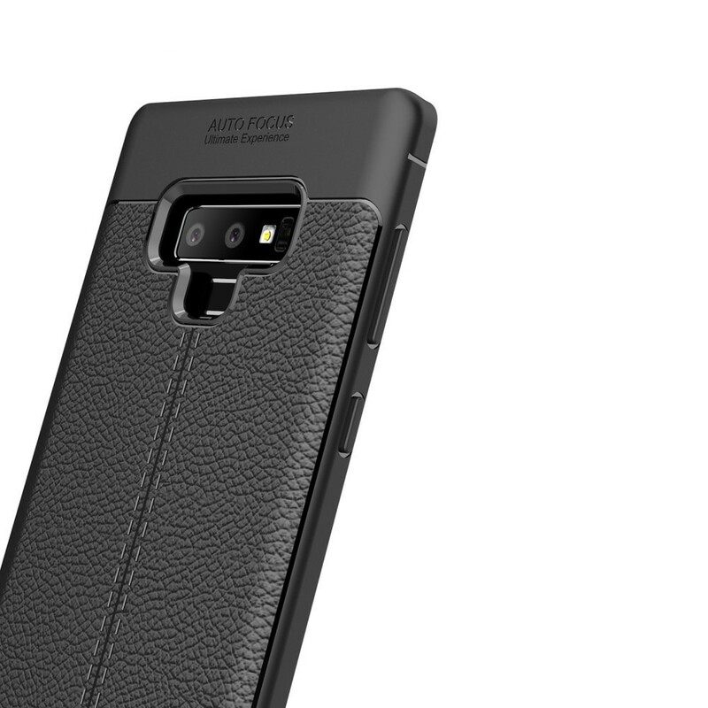 Kuori Samsung Galaxy Note 9 Double Line Litchi Leather Effect