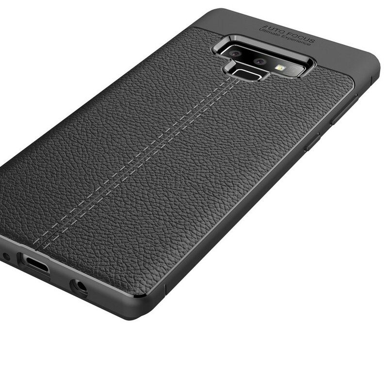 Kuori Samsung Galaxy Note 9 Double Line Litchi Leather Effect