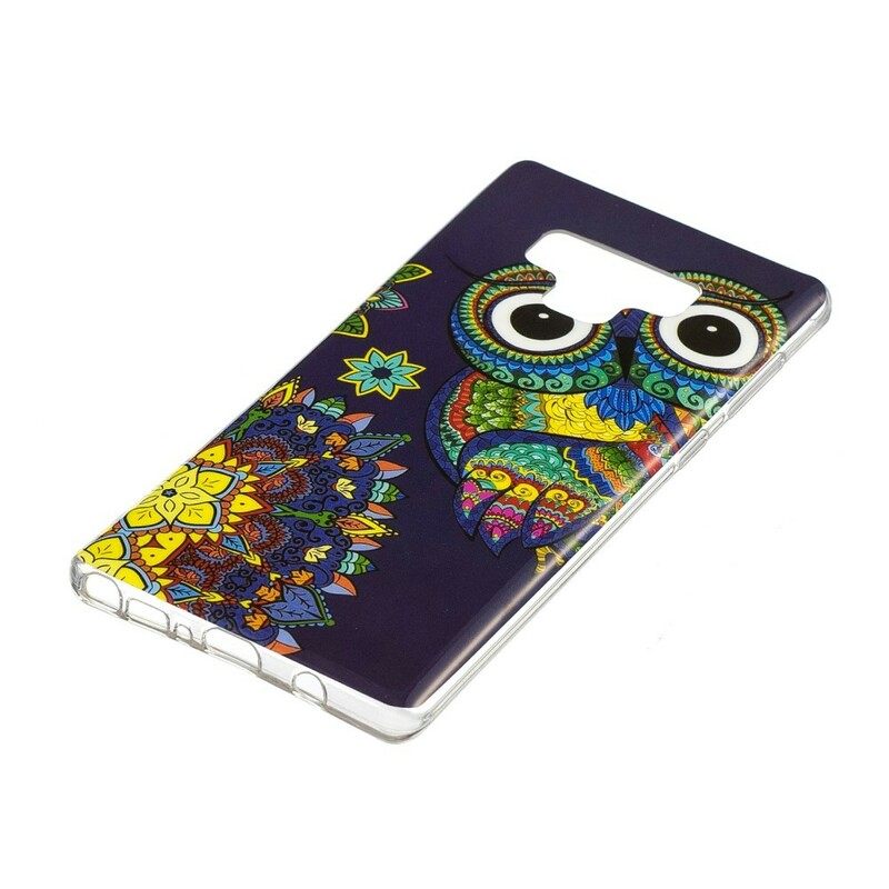 Kuori Samsung Galaxy Note 9 Owl Fluoresoiva Mandala