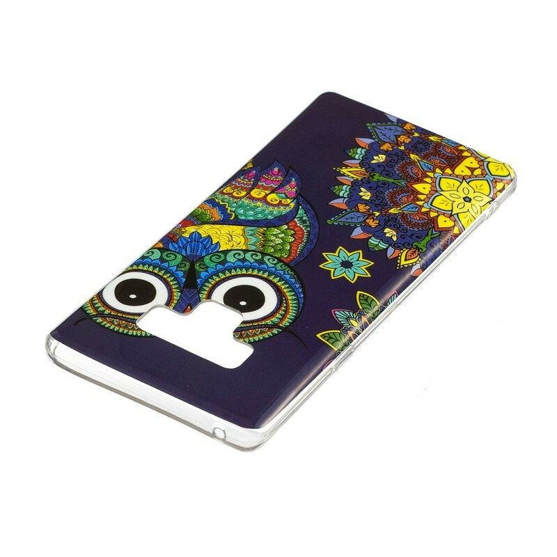 Kuori Samsung Galaxy Note 9 Owl Fluoresoiva Mandala