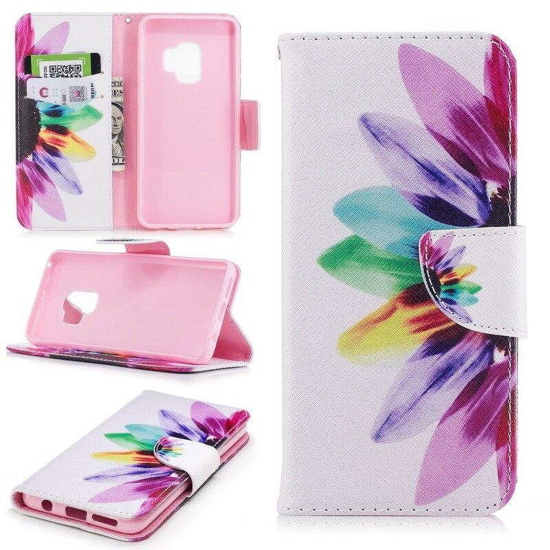 Flip Case Samsung Galaxy S9 Flower Watercolour