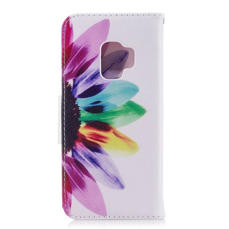 Flip Case Samsung Galaxy S9 Flower Watercolour